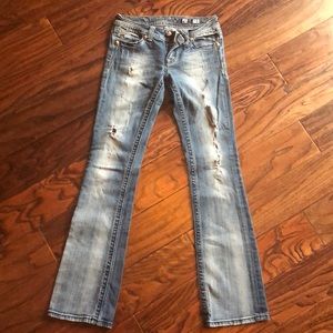 Miss Me Low Rise boot cut jeans.